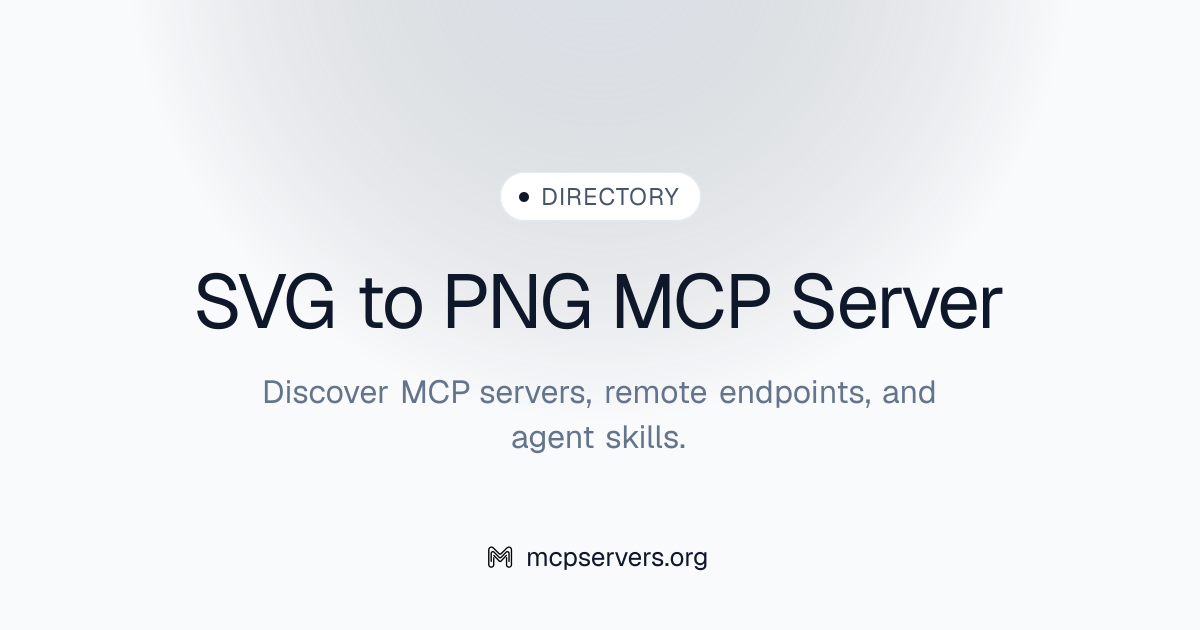 SVG To PNG MCP Server | Awesome MCP Servers