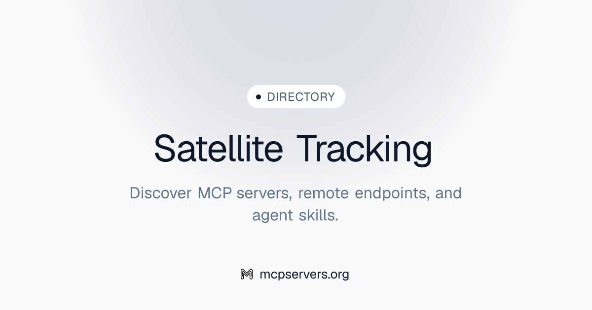 Satellite Tracking MCP Server | Awesome MCP Servers