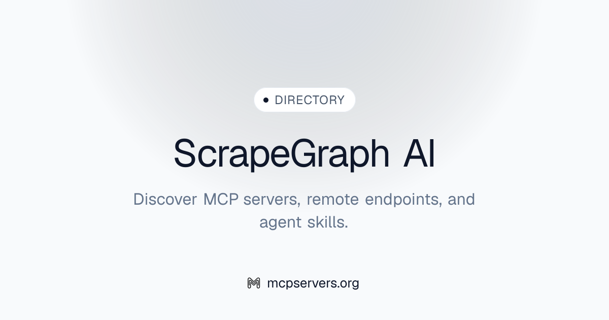 Scrape Graph AI MCP Server | Awesome MCP Servers