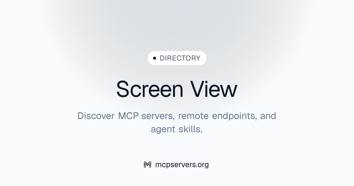 Screen View MCP Server | Awesome MCP Servers