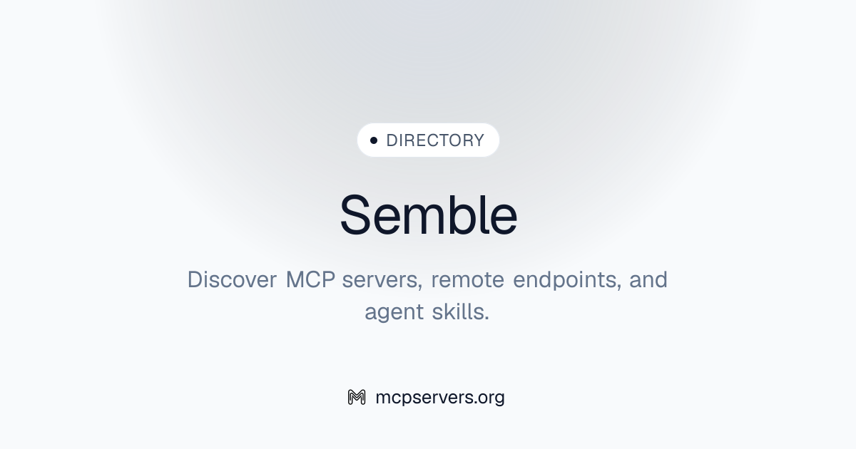 Semble MCP Server | Awesome MCP Servers