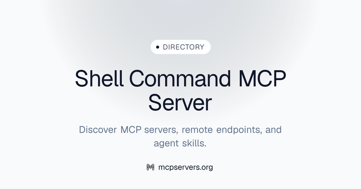 Shell Command MCP Server | Awesome MCP Servers
