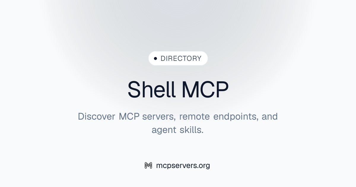 Shell MCP Server | Awesome MCP Servers