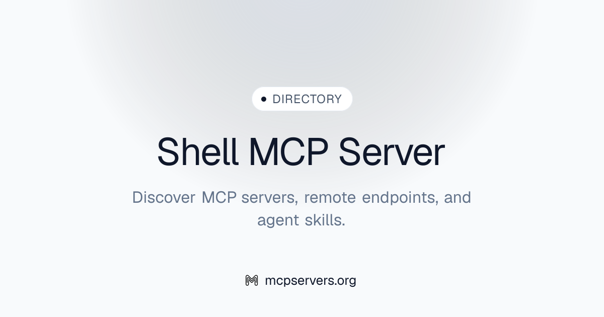 Shell MCP Server | Awesome MCP Servers