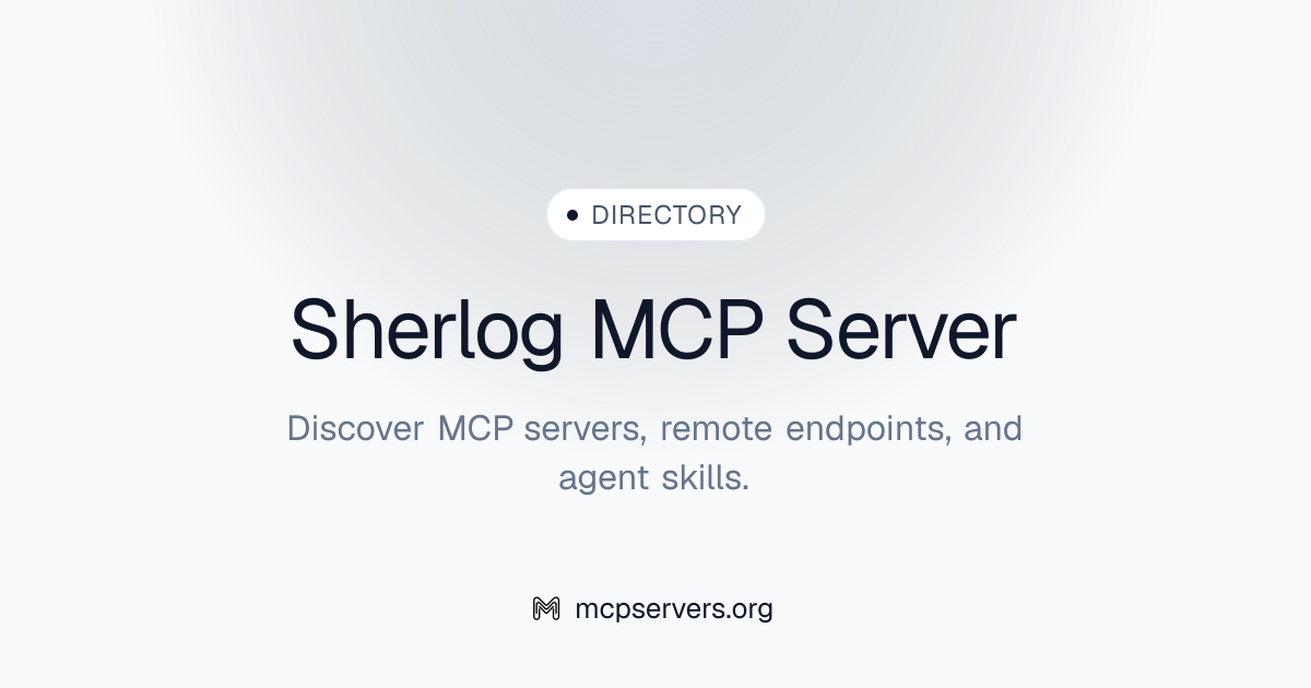 Sherlog MCP Server | Awesome MCP Servers
