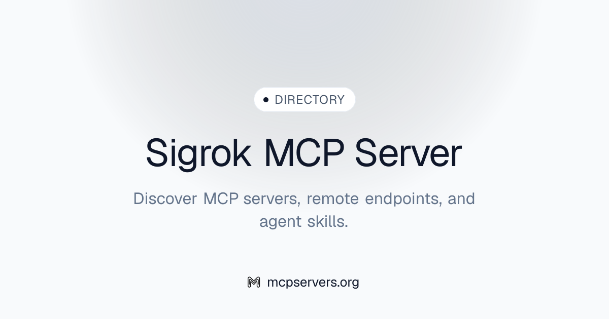 Sigrok MCP Server | Awesome MCP Servers