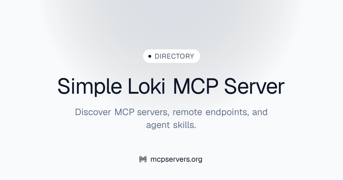Simple Loki MCP Server | Awesome MCP Servers