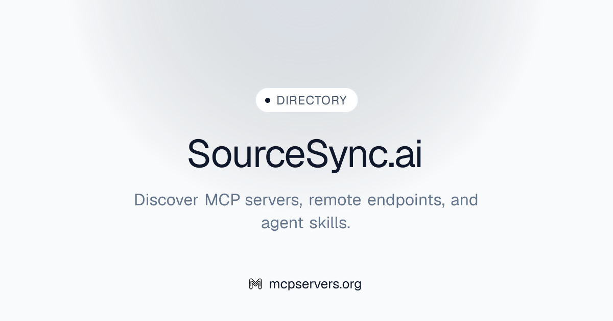 Source Sync Ai MCP Server | Awesome MCP Servers