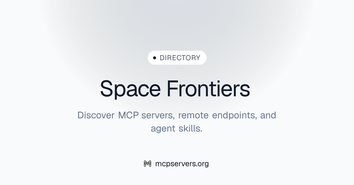 Space Frontiers MCP Server | Awesome MCP Servers