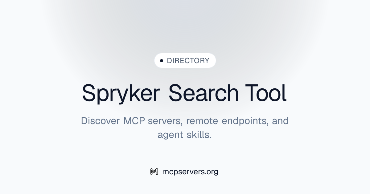 Spryker Search Tool MCP Server | Awesome MCP Servers
