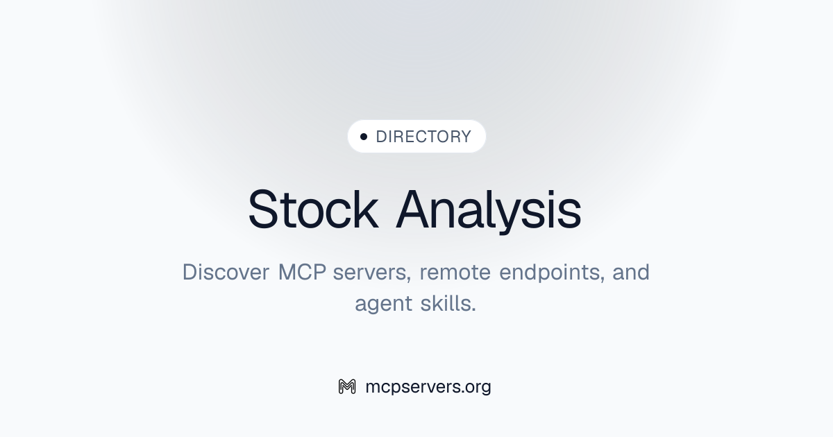 Stock Analysis MCP Server | Awesome MCP Servers