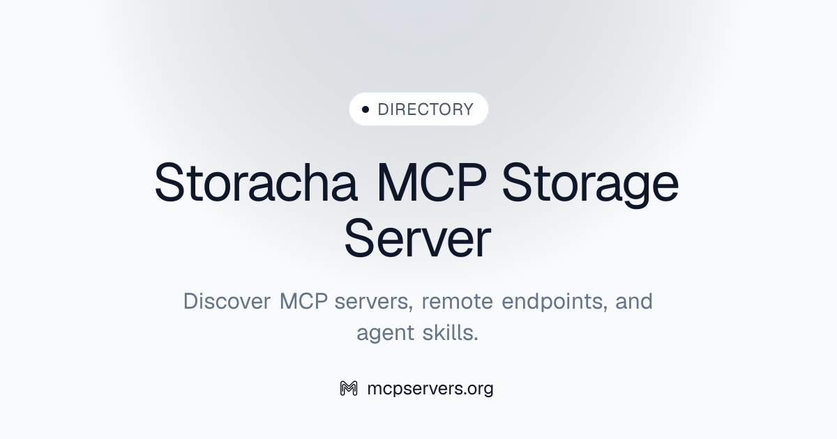 Storacha MCP Storage Server Server | Awesome MCP Servers