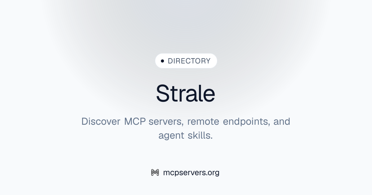 Strale MCP Server | Awesome MCP Servers