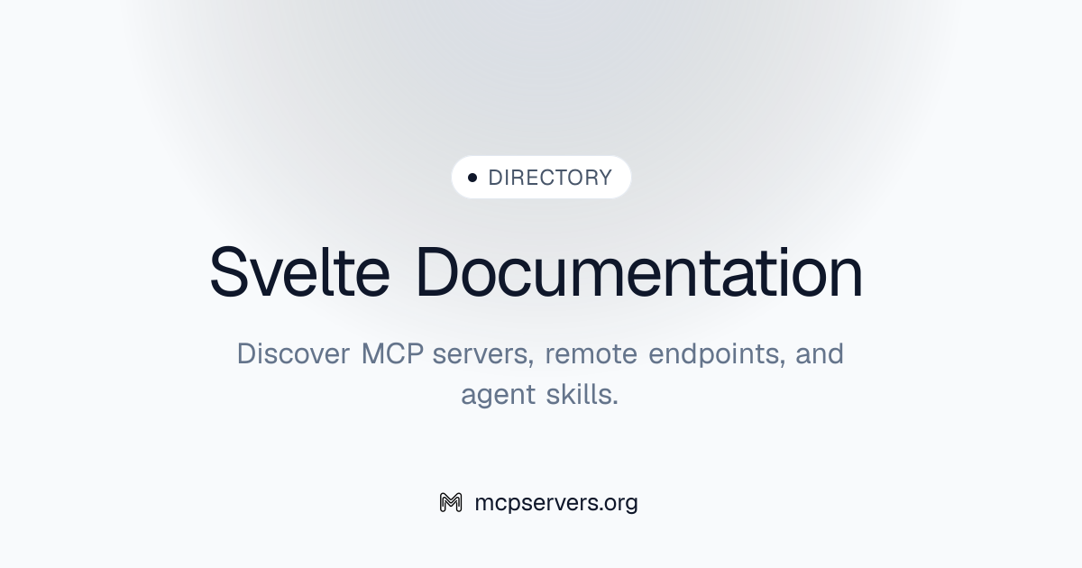 Svelte Documentation MCP 伺服器 | Awesome MCP Servers