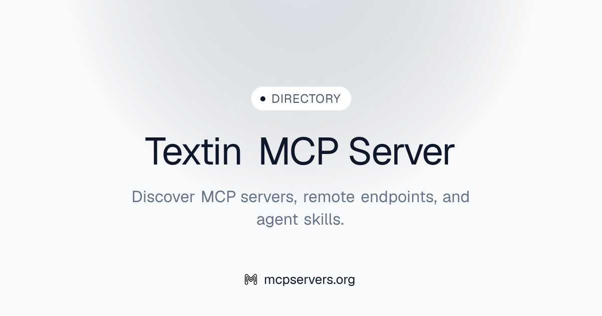 Textin MCP Server | Awesome MCP Servers