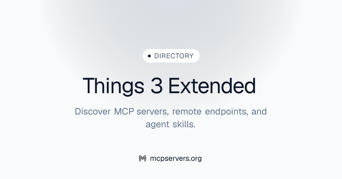 Things 3 Extended | Awesome MCP Servers