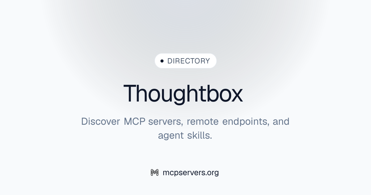 Thoughtbox MCP Server | Awesome MCP Servers
