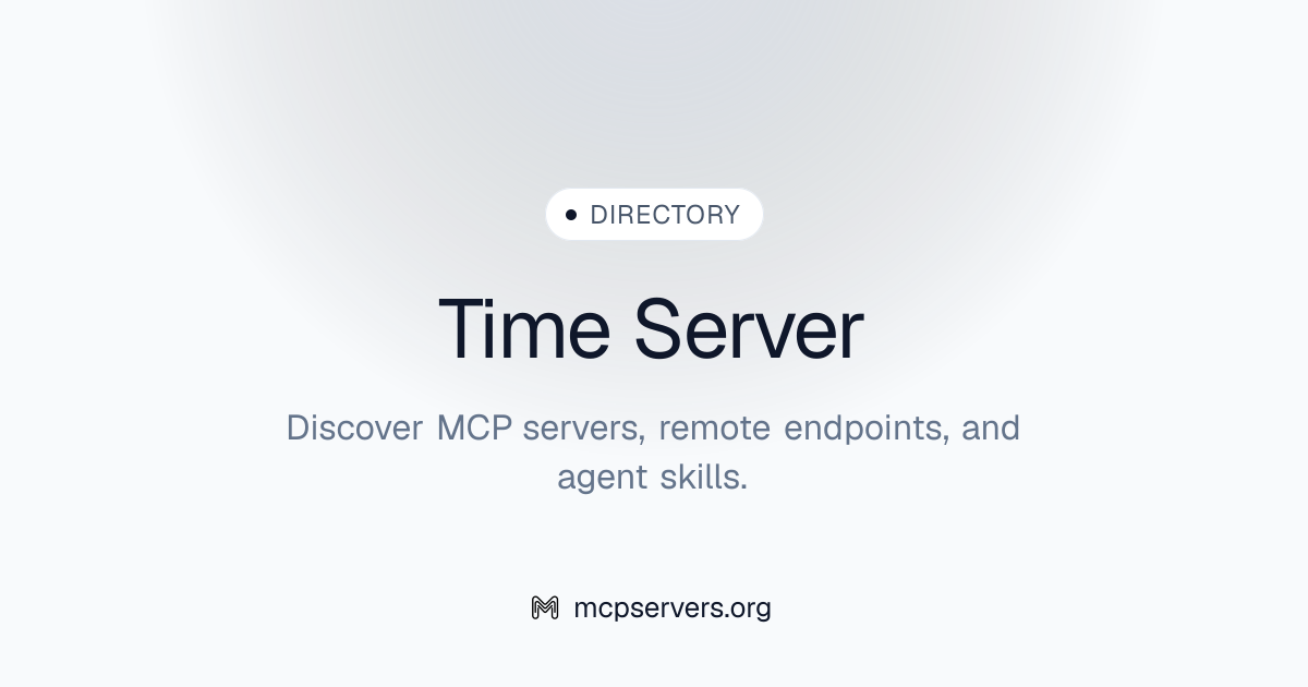 Time Server MCP Server | Awesome MCP Servers