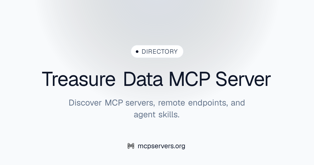 Treasure Data MCP Server | Awesome MCP Servers