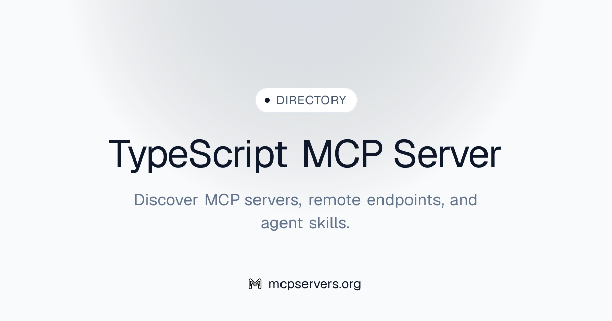 Type Script MCP Server | Awesome MCP Servers