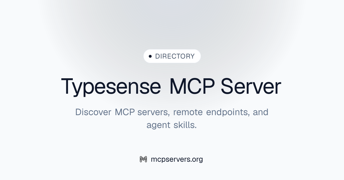 Typesense MCP Server | Awesome MCP Servers