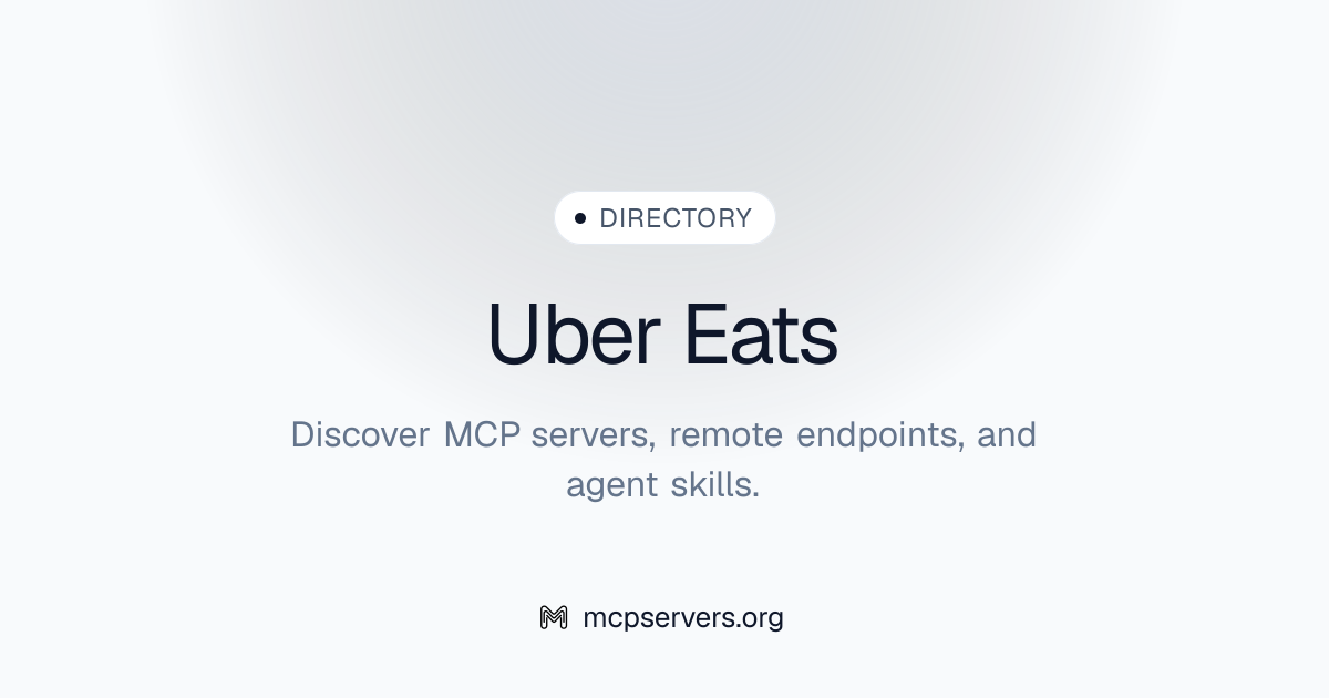 Uber Eats Official Remote MCP Server — Setup Guide