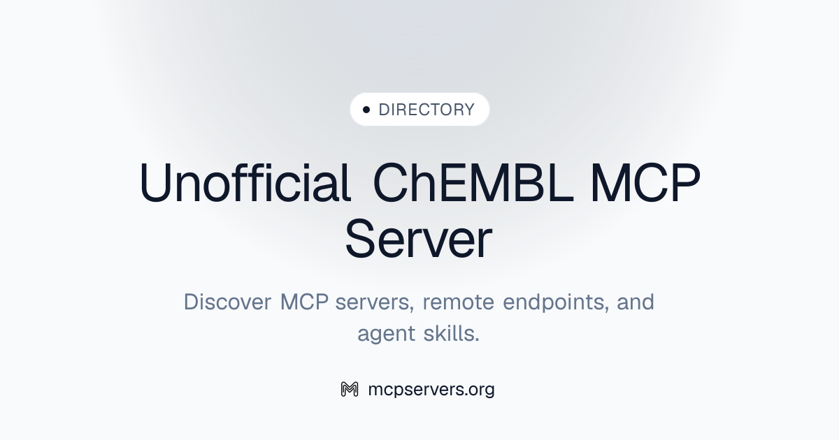 Unofficial Ch EMBL MCP Server | Awesome MCP Servers