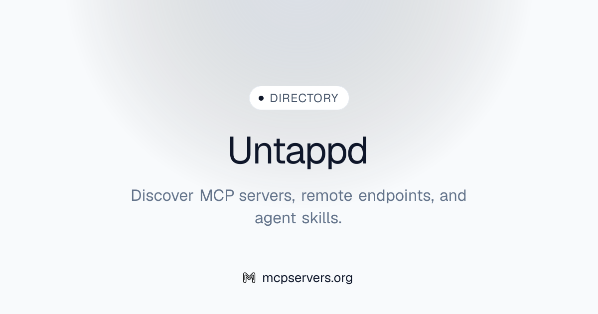 Untappd MCP Server | Awesome MCP Servers