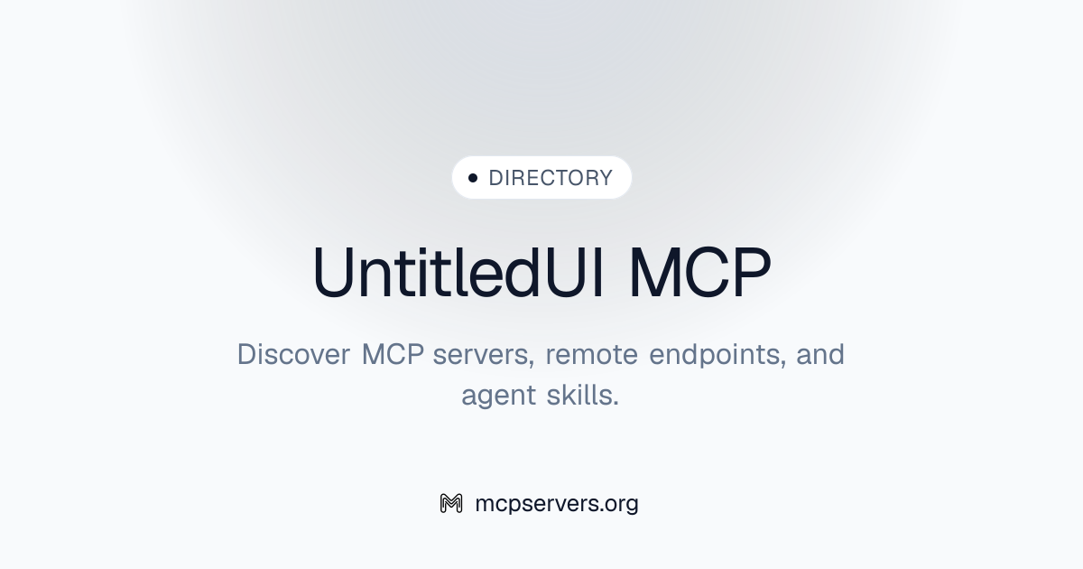 Untitled UI MCP Server | Awesome MCP Servers
