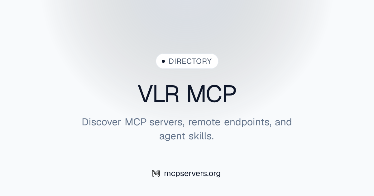 VLR MCP Server | Awesome MCP Servers