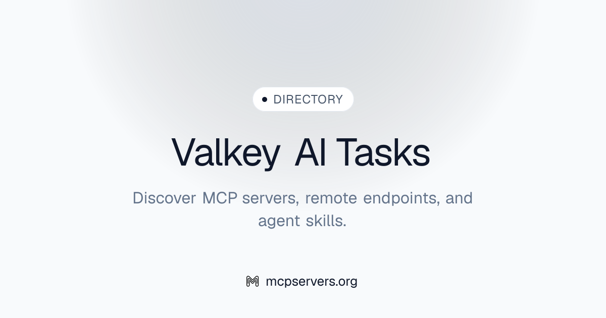 Valkey AI Tasks MCP Server | Awesome MCP Servers