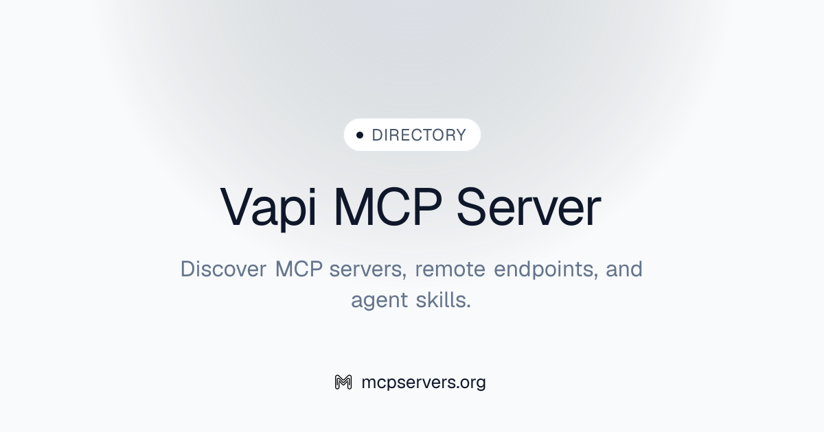 Vapi MCP Server | Awesome MCP Servers