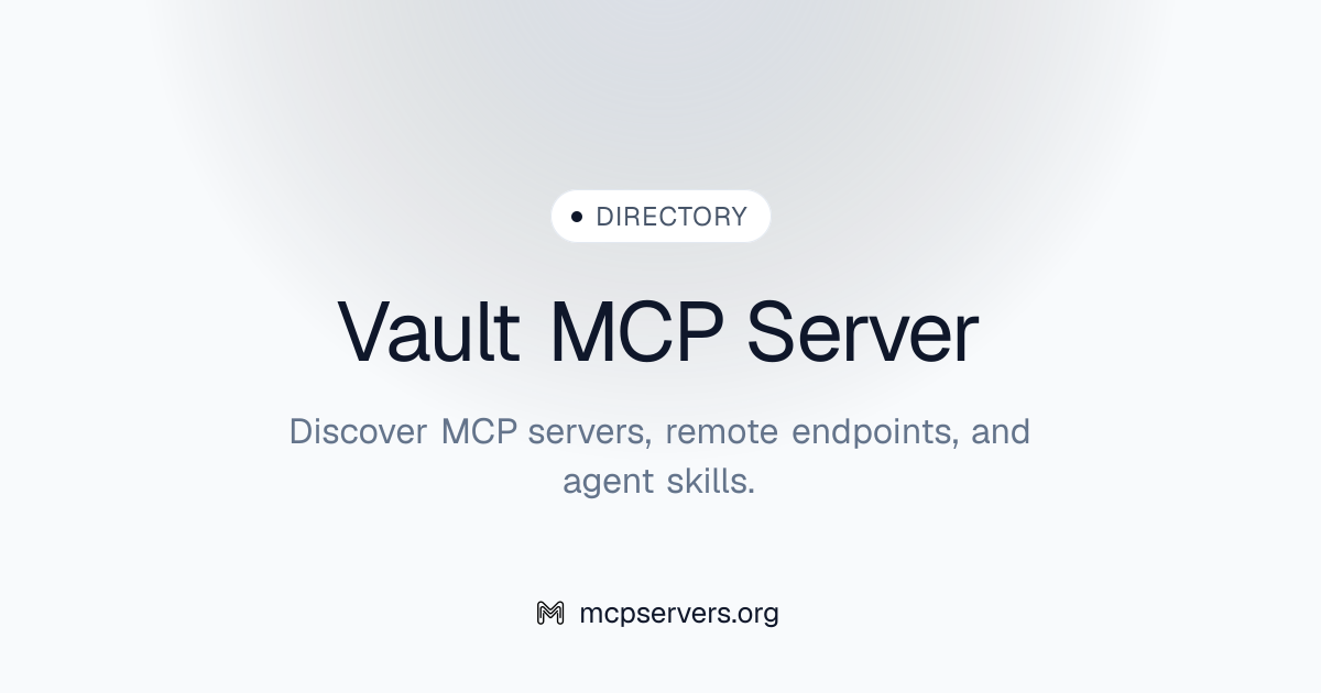 Vault MCP Server | Awesome MCP Servers