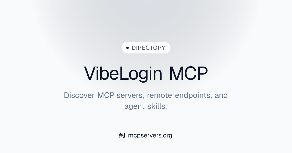 VibeLogin MCP | Awesome MCP Servers