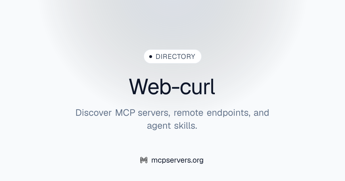 Web Curl MCP Server | Awesome MCP Servers
