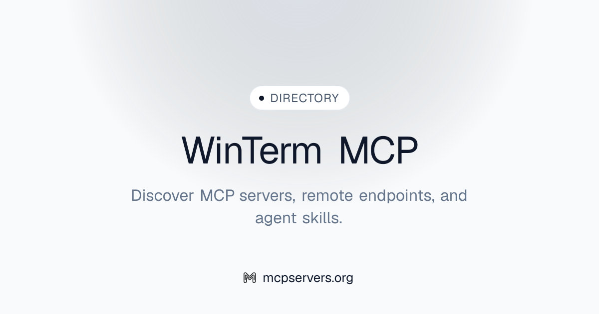 Win Term MCP Server | Awesome MCP Servers