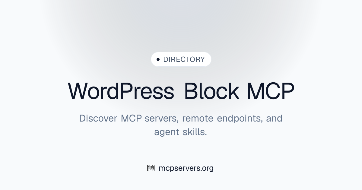 Word Press Block MCP Server | Awesome MCP Servers