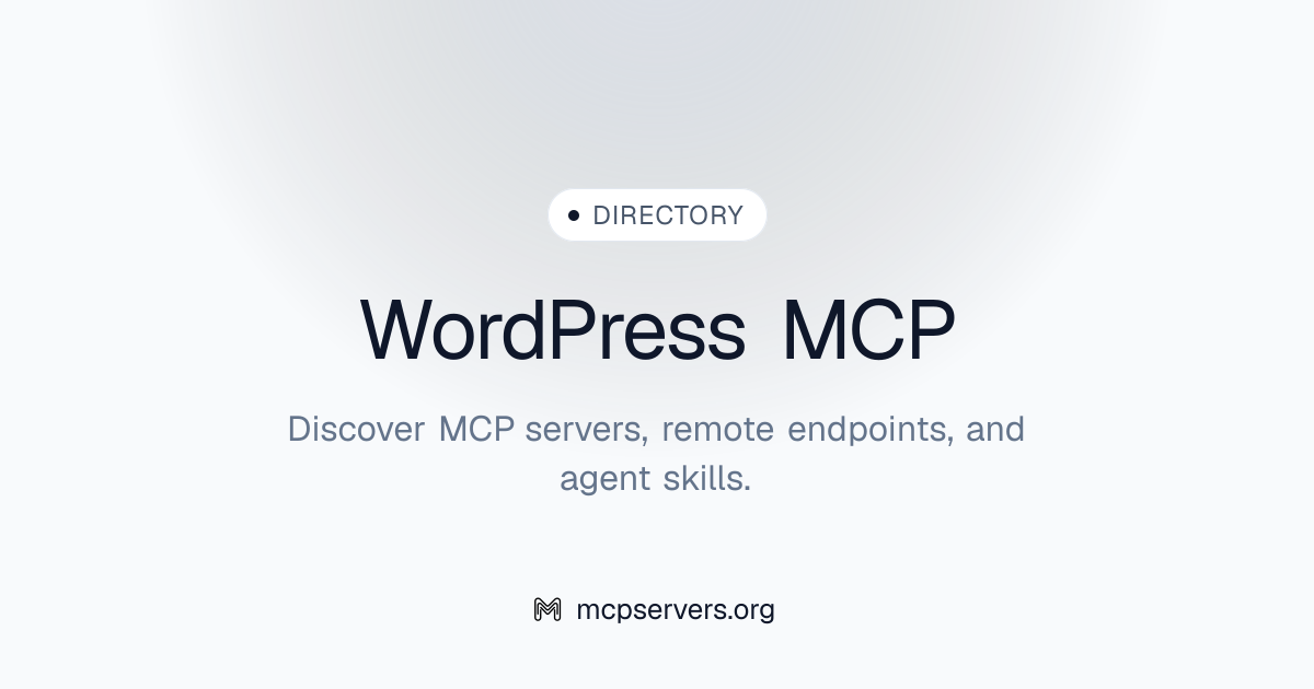 WordPress MCP Server | Awesome MCP Servers