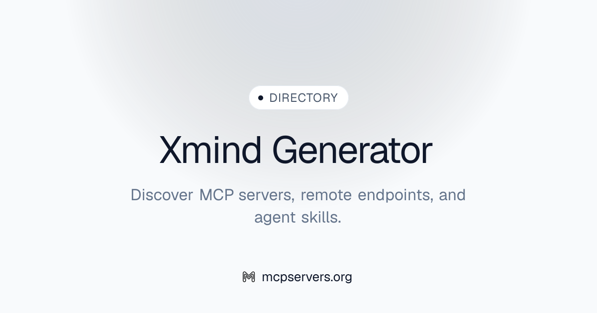 Xmind Generator MCP Server | Awesome MCP Servers