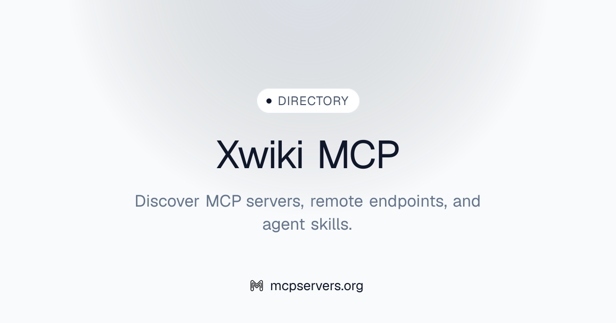 Xwiki MCP Server | Awesome MCP Servers