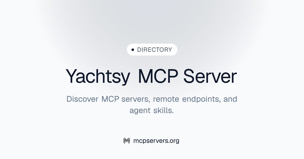 Official Yachtsy MCP Server | Awesome MCP Servers