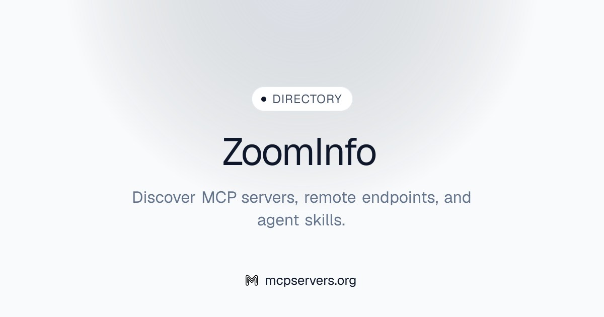 ZoomInfo Official Remote MCP Server — Setup Guide