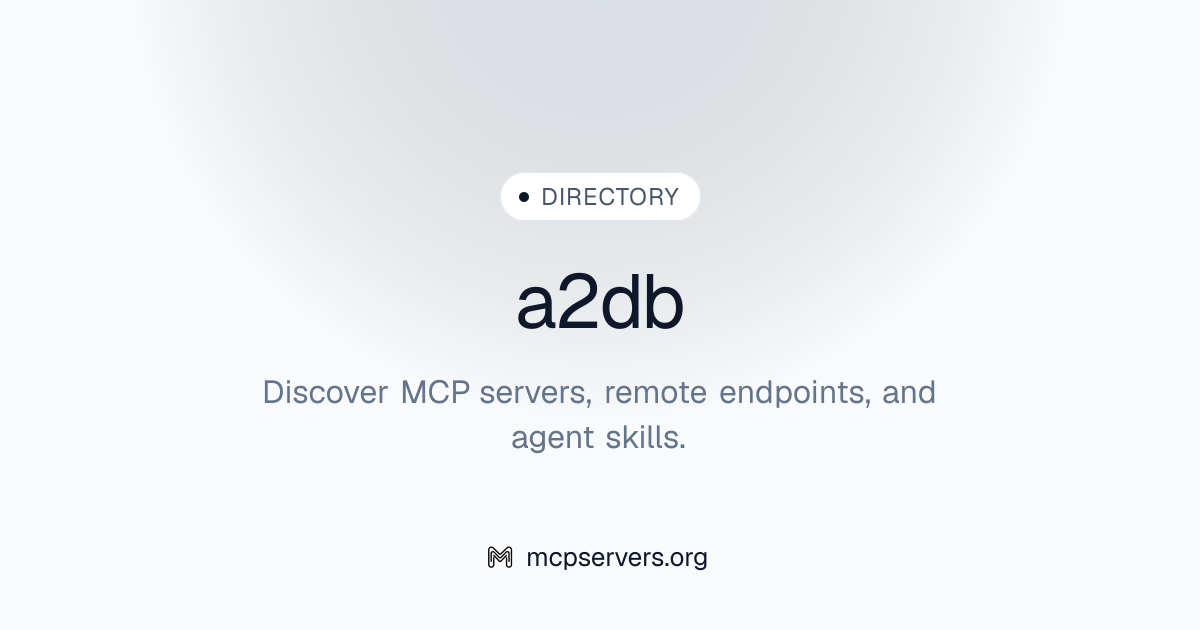 a2db MCP Server | Awesome MCP Servers
