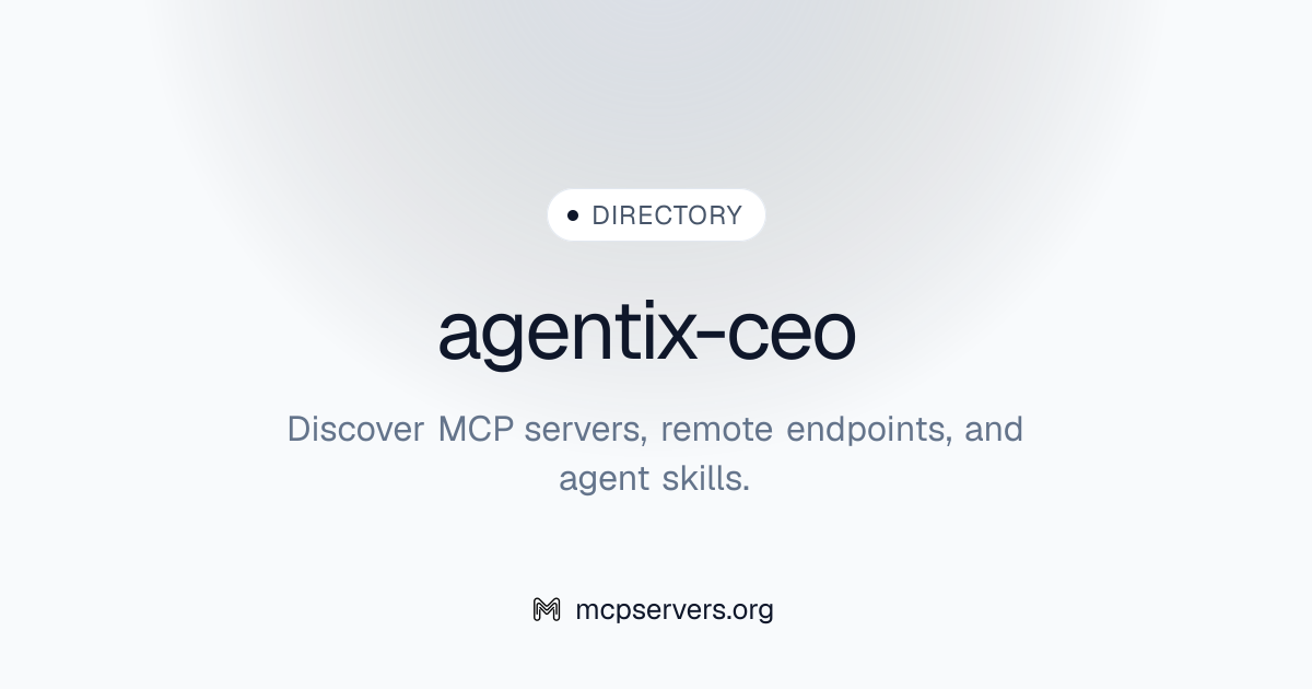 agentix-ceo | Agent Skills Library