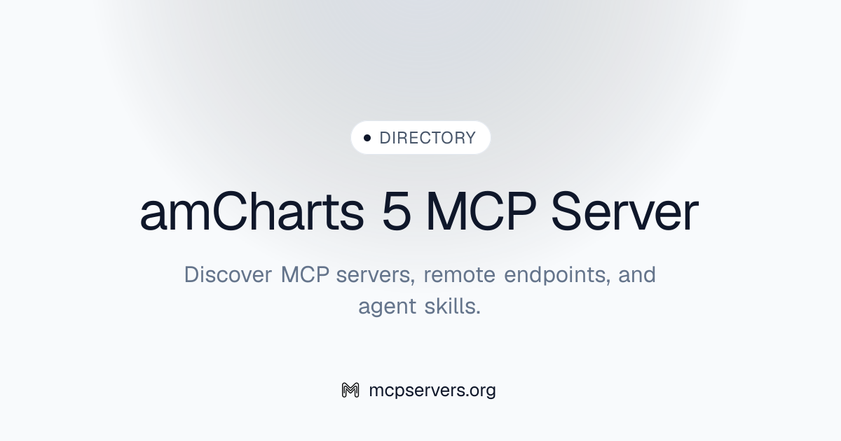 Official Am Charts 5 MCP Server | Awesome MCP Servers