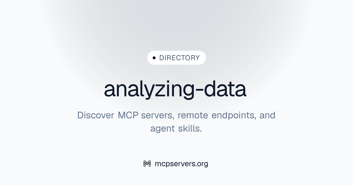 analyzing-data | Agent Skills Library