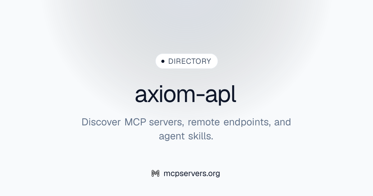 axiom-apl | Agent Skills Library