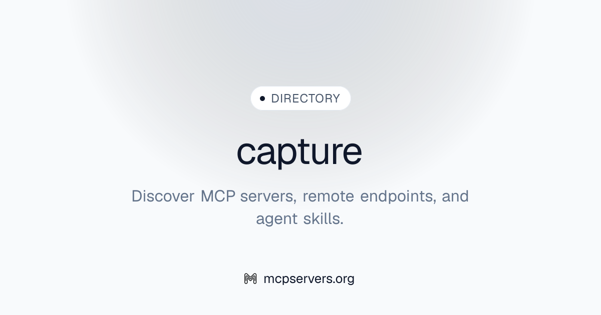 capture | Agent Skills Library