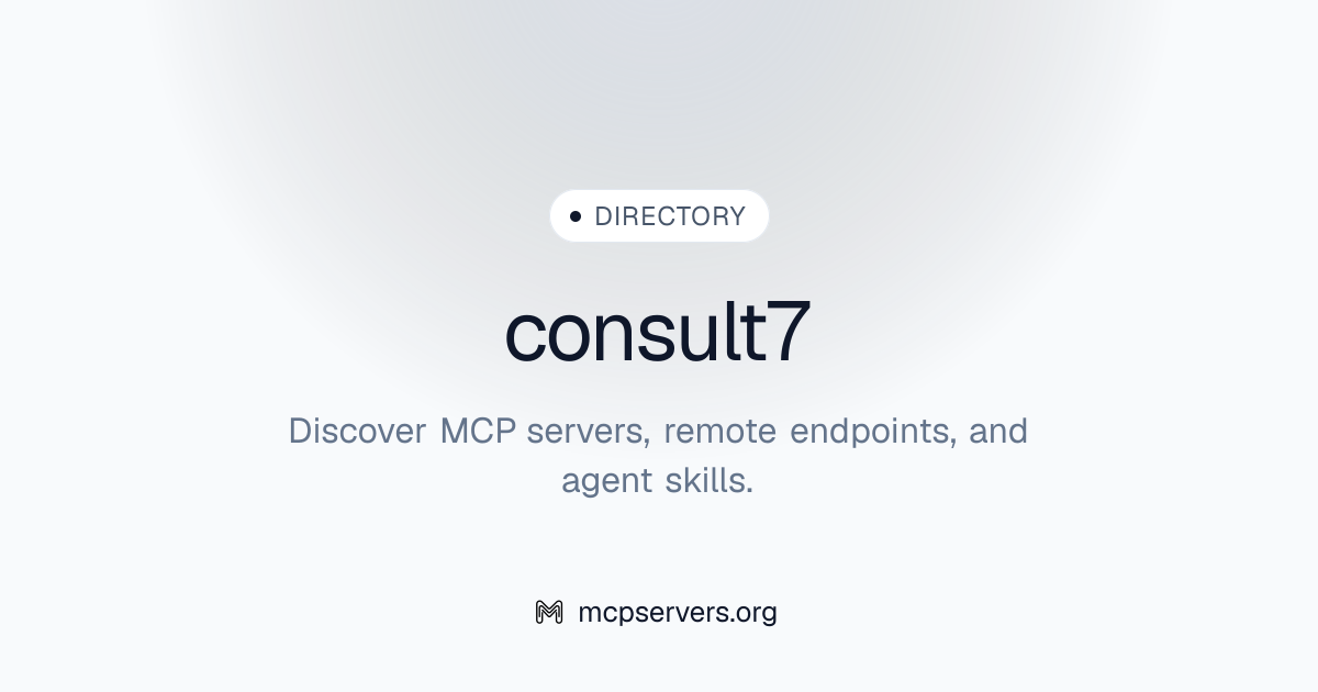 consult7 MCP Server | Awesome MCP Servers