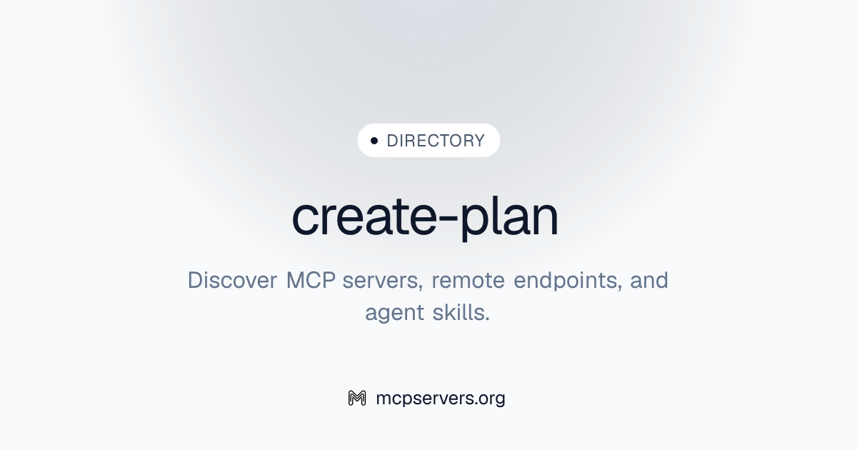 create-plan | Agent Skills Library